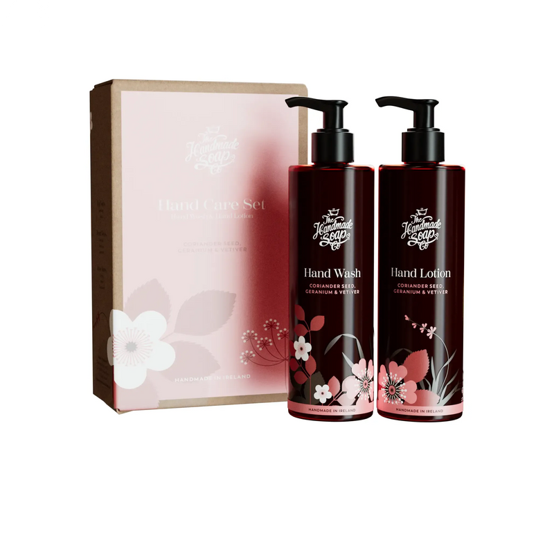 مجموعة غسول اليدين واللوشن - بذور الكزبرة، إبرة الراعي، ونجيل الهند | ٢ × ٢٥٠ مل